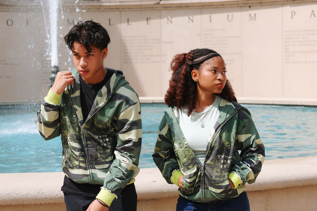 “Victory”zip up hoodie