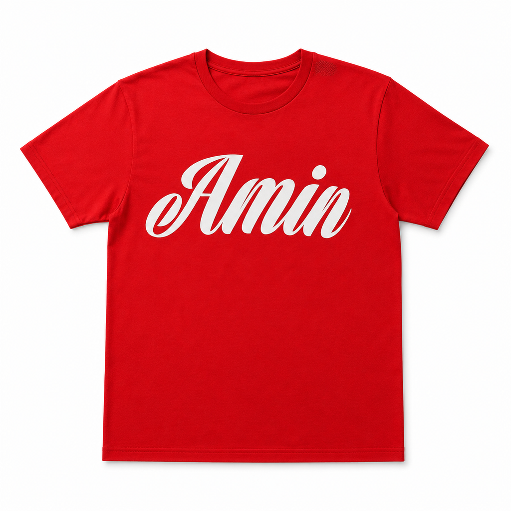 Amin red t shirt
